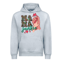 Heather Grey Mama Junkie Mother's Day Urban Hoodie - CowGirlArtShop