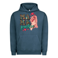 Pigment Midnight Navy Mama Junkie Mother's Day Urban Hoodie - CowGirlArtShop