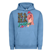 Pigment Pebble Blue Mama Junkie Mother's Day Urban Hoodie - CowGirlArtShop