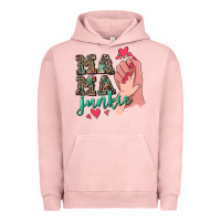 Pigment Salmon Mama Junkie Mother's Day Urban Hoodie - CowGirlArtShop