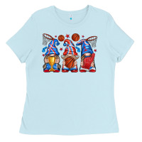 Baby Blue basketball gnome Ladies Tee - texasbilliewilder