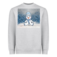 Heather Grey winter snowman Heavyweight Sweatshirt - AdoDesignShop
