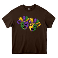 Chocolate Brown mardi gras mask Heavy Core Tee - RanaPortraitStore