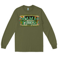 Army Green Cowhide Serappe Sunflower Mama Tried Long Sleeve Tee - Jasminsmagicworld