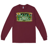 Burgundy Cowhide Serappe Sunflower Mama Tried Long Sleeve Tee - Jasminsmagicworld
