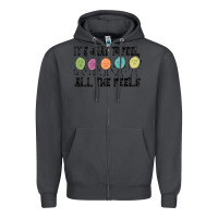 Smoke ıt's okay to feel all the feels Zipper Hoodie - MaliasSmallBusiness