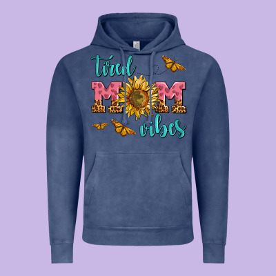 Tired Mom Vibes Vintage Hoodie Designed By Adodesignshop