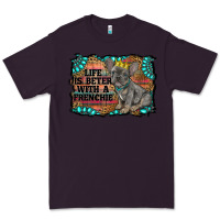 Plum life is better with a frenchie Premium Tee - RanaPortraitStore