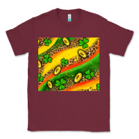 Burgundy st patricks coin and shamrock Classic Tee - AdoDesignShop