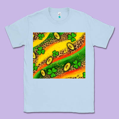 St Patricks Coin And Shamrock Classic Tee Designed By Adodesignshop