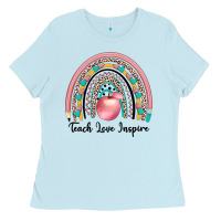 Baby Blue teach love inspire Ladies Tee - JahusDesignShop