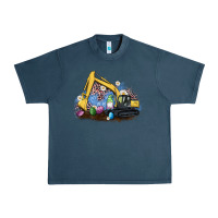 Midnight Navy easter excavator gnome egg leopard Urban Heavy Tee - Artiststas
