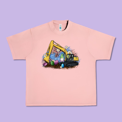 Easter Excavator Gnome Egg Leopard Urban Heavy Tee Designed By Artiststas