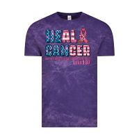 Cloud Purple heal cancer with cancer ribbon Vintage Tee - AdoDesignShop