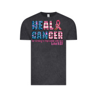 Vintage Black heal cancer with cancer ribbon Vintage Tee - AdoDesignShop