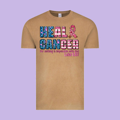 Heal Cancer With Cancer Ribbon Vintage Tee Designed By Adodesignshop