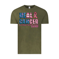 Vintage Olive heal cancer with cancer ribbon Vintage Tee - AdoDesignShop