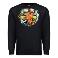 Black Western Texas Flag Cow Portrarit Premium Sweatshirt - Bettercallsaul