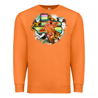 Carrot Western Texas Flag Cow Portrarit Premium Sweatshirt - Bettercallsaul