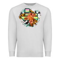 Dove Grey Western Texas Flag Cow Portrarit Premium Sweatshirt - Bettercallsaul