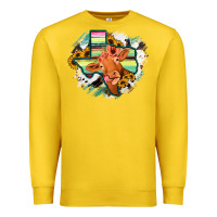 Lemon Western Texas Flag Cow Portrarit Premium Sweatshirt - Bettercallsaul
