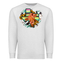 Oatmeal Heather Western Texas Flag Cow Portrarit Premium Sweatshirt - Bettercallsaul
