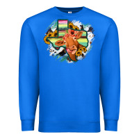 True Royal Western Texas Flag Cow Portrarit Premium Sweatshirt - Bettercallsaul