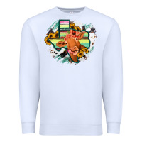 White Western Texas Flag Cow Portrarit Premium Sweatshirt - Bettercallsaul