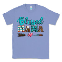 Colony Blue blessed mama serape cowhide turquoise Classic Tee - Jasminsmagicworld