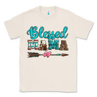 Natural blessed mama serape cowhide turquoise Classic Tee - Jasminsmagicworld