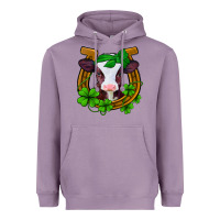 Lavender lucky horseshoe 4 leaf clover baby calf Heavyweight Hoodie - Jasminsmagicworld