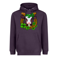 Plum lucky horseshoe 4 leaf clover baby calf Heavyweight Hoodie - Jasminsmagicworld