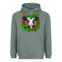 Sage lucky horseshoe 4 leaf clover baby calf Heavyweight Hoodie - Jasminsmagicworld