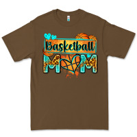 Cacao basketball mom with leopard Premium Tee - Zillion Design Studio