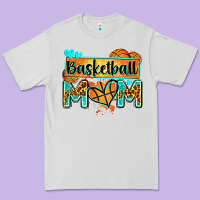 Basketball Mom With Leopard Premium Tee Designed By Zillion Design Studio