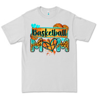 Dove Grey basketball mom with leopard Premium Tee - Zillion Design Studio