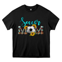 Black western leopard cowhide sunflowers  glitter mom soccer Heavy Core Tee - Artiststas