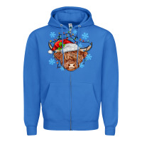 True Royal christmas cow Zipper Hoodie - MaliasSmallBusiness