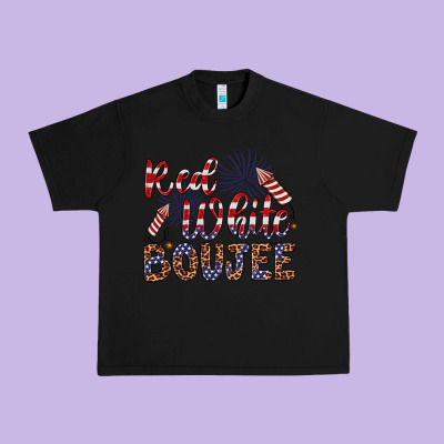 Red White Boujee Urban Heavy Tee Designed By Artiststas