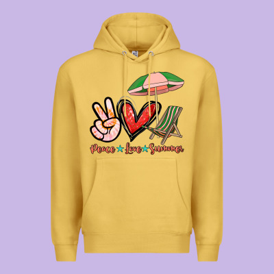 Peace Love Summer Premium Hoodie Designed By Nancycooperartshop