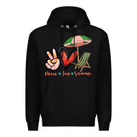 Black Peace love summer Premium Hoodie - NancyCooperArtShop