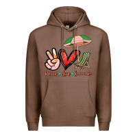 Chestnut Peace love summer Premium Hoodie - NancyCooperArtShop