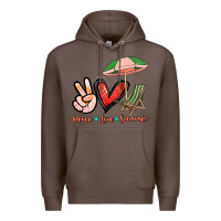 Coffee Peace love summer Premium Hoodie - NancyCooperArtShop