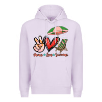 Lilac Peace love summer Premium Hoodie - NancyCooperArtShop
