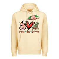 Pina Colada Peace love summer Premium Hoodie - NancyCooperArtShop