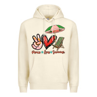 Sandshell Peace love summer Premium Hoodie - NancyCooperArtShop