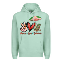 Seafoam Peace love summer Premium Hoodie - NancyCooperArtShop