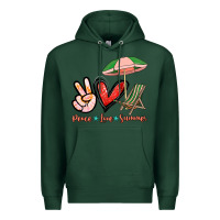 Sports Green Peace love summer Premium Hoodie - NancyCooperArtShop