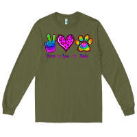 Army Green Peace Love Pride Long Sleeve Tee - Jasminsmagicworld