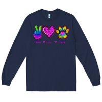 Navy Peace Love Pride Long Sleeve Tee - Jasminsmagicworld